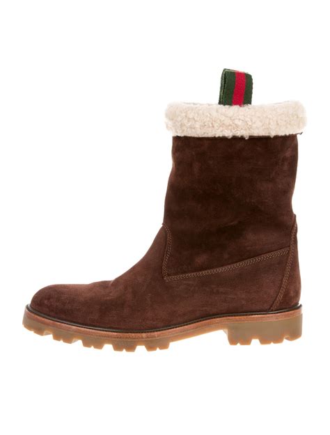 shearling gucci boots women|Gucci boots customer service.